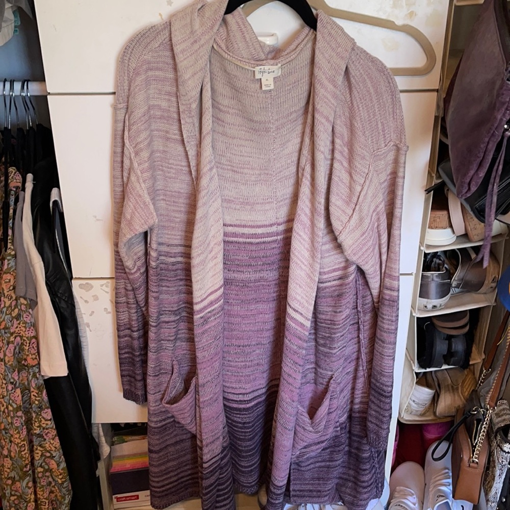 Style & Co Purple Ombré Cardigan